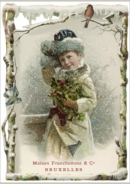 Girl with Holly C1880