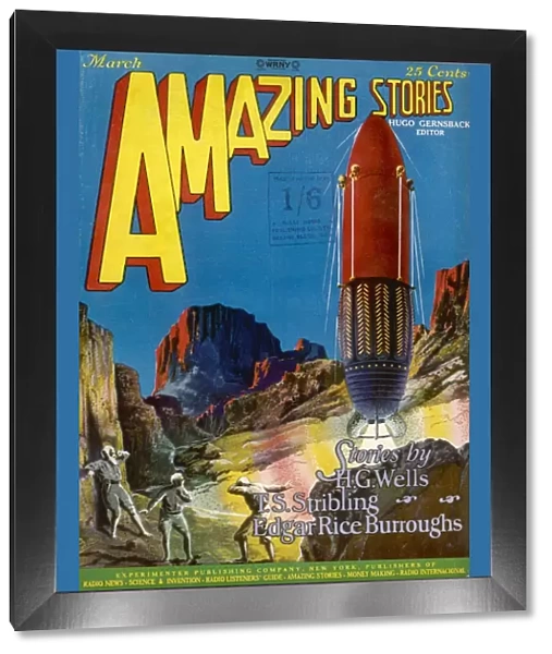 Amazing Stories Scifi magazine cover, The Green Splotches