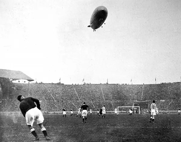 The Graf Zeppelin over Wembley during the F. A. Cup Final