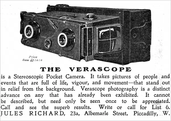 An advertisement for the Verascope
