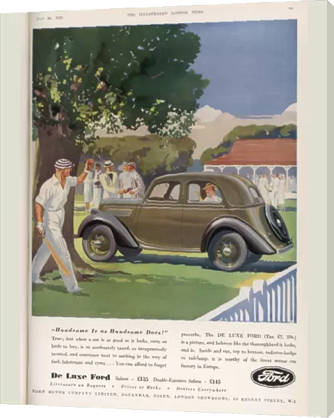 Advert for De Luxe Ford