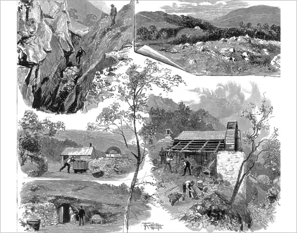 Gold Mining at Gwynfynnydd, North Wales, 1888