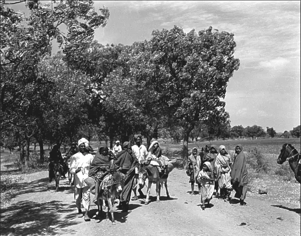 People on a road in Madhya Pradesh, India