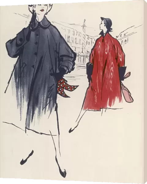 Coats for rainy weather, 1954