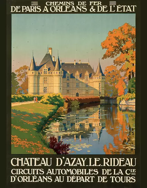 Poster advertising Chateau d Azay le Rideau