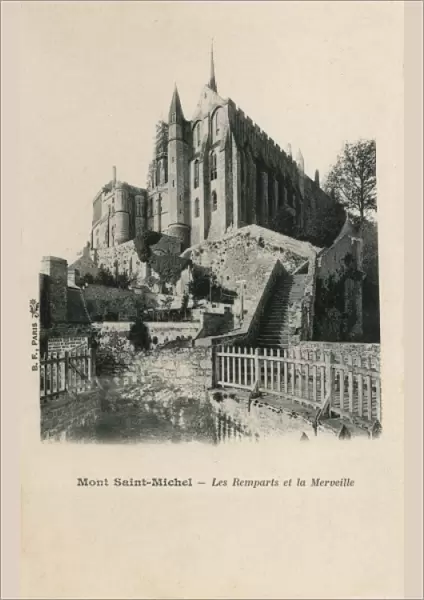Mont Saint Michel, France - Ramparts and Merveille