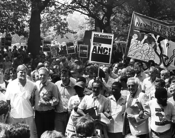 anti, apartheid, demonstrators