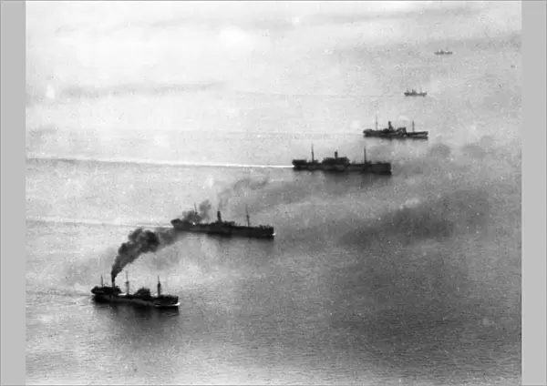 Convoy of British ships, WW1