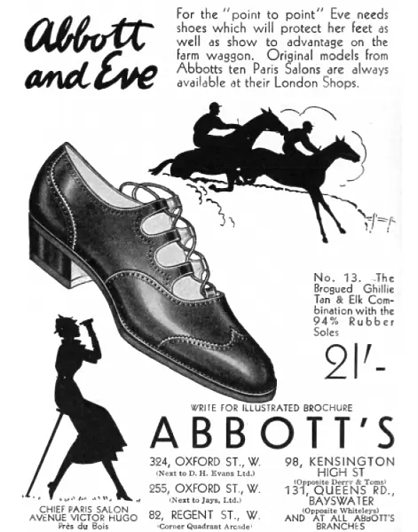 Abbotts shoe advertisement, 1935