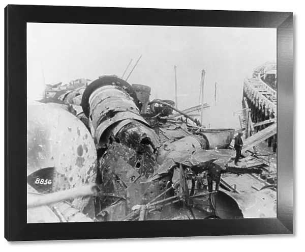 Wreck of HMS Vindictive, Ostend Harbour, Belgium, WW1