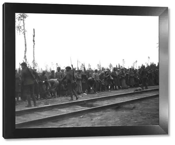 Bolshevik prisoners, Lijma Station, Russian Civil War