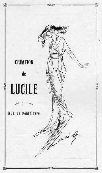 Advert for Lucile, 1919, Paris
