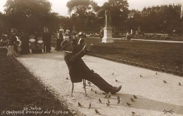 Bird charmer of the Tuileries Gardens