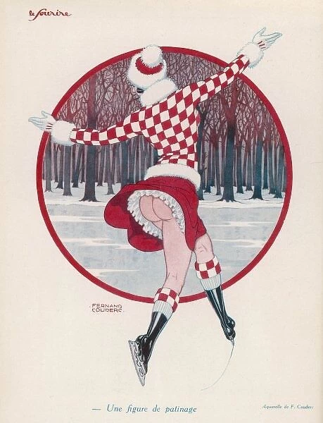 Bold Ice Skater 1927