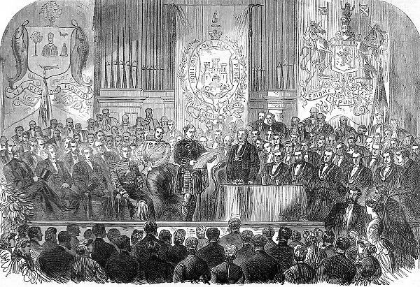 The Duke of Edinburgh receiving the freedom of the City of G