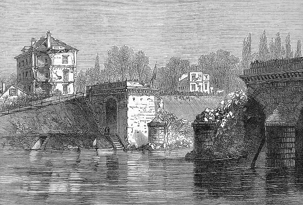 Franco-Prussian War. The Bridge at Sevres