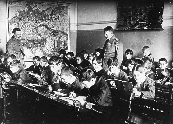 German school in Brussels, Belgium, WW1