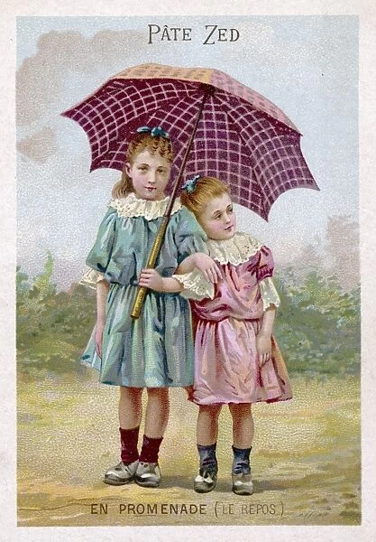 Two Girls Share Brolly