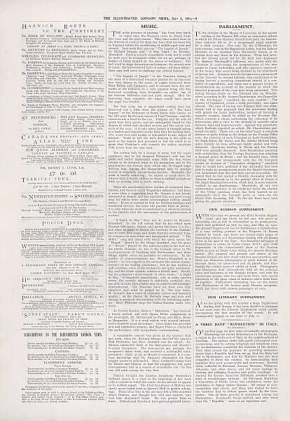 Inside cover of the Illustrated London News