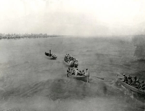 Landing parties on the Tigris, Mesopotamia, WW1
