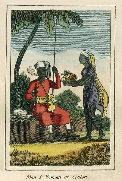 A man and woman of Ceylon (Sri Lanka)