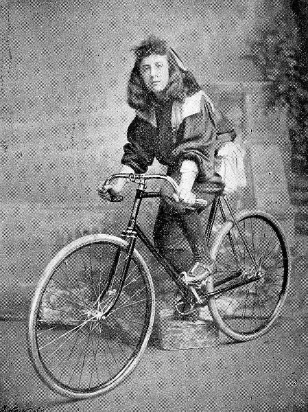 Miss Hutton on her Bicycle, 1895