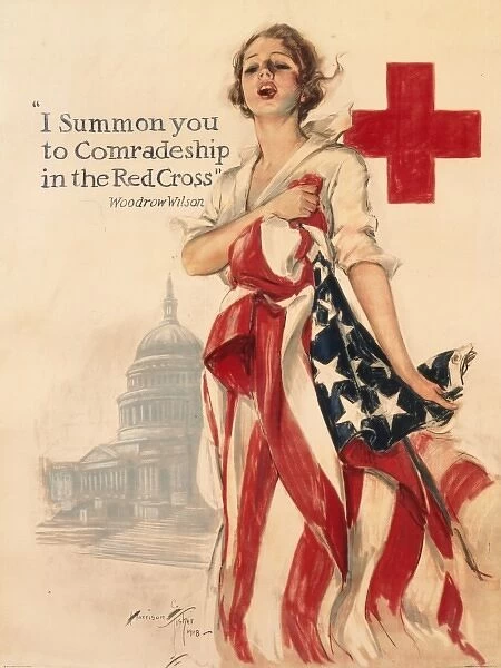 Poster advertising the Red Cross