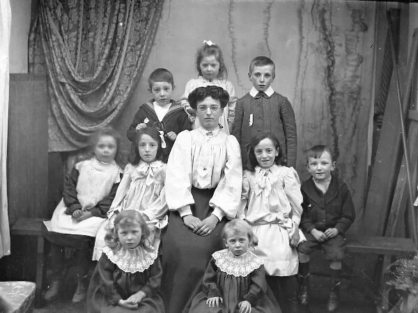 Woman with nine children, Mid Wales