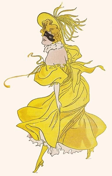 Yellow Dress, Black Mask