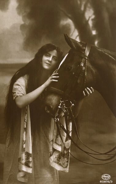 A Young Woman and her favourite horse