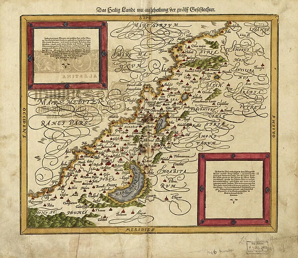Map of Palestine, 1588