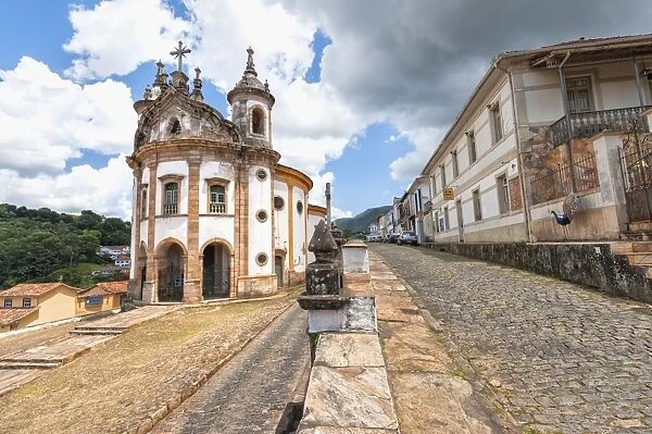 Nossa Senhora do Rosario Church, Ouro Preto, UNESCO World Heritage Site, Minas Gerais, Brazil, South America
