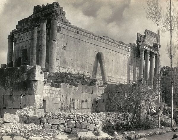 LEBANON: BaLBEK. Ruins of the Temple of Jupiter at Baalbek, Lebanon. Photograph