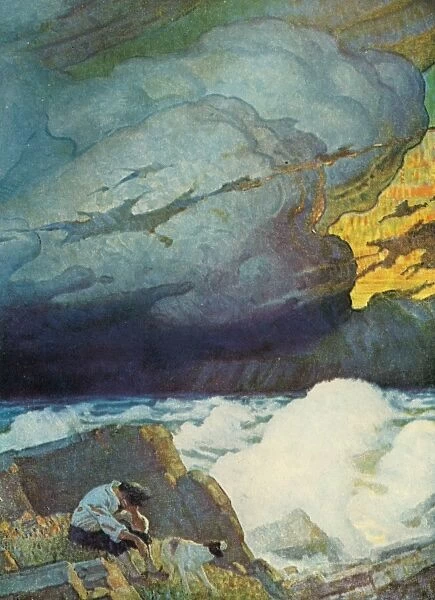ROBINSON CRUSOE, 1920. Illustration by N. C. Wyeth, 1920