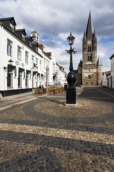 The main square and Abbey Church in Thorn, Netherlands
