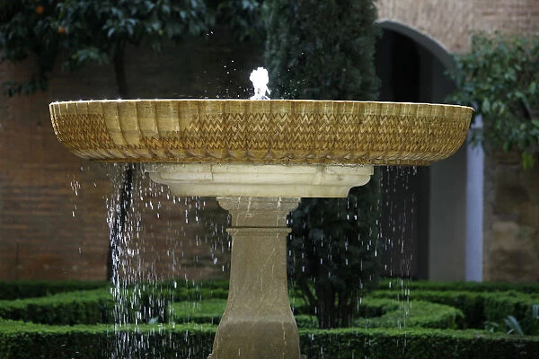 Alhambra - Nasrid Palaces - Fountain in the Patio of Lindaraja (or Daraxa)