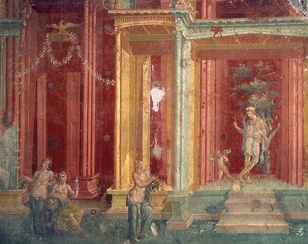 Italy, Naples Province, Campania Region, Pompei, House of Loreio Tiburtino, Fresco