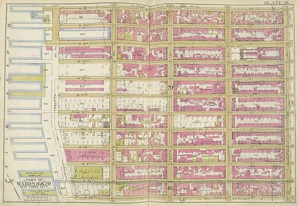 Manhattan, Double Page Plate No. 18 [Map bounded by W. 36th St. 8th Ave. W. 25th St