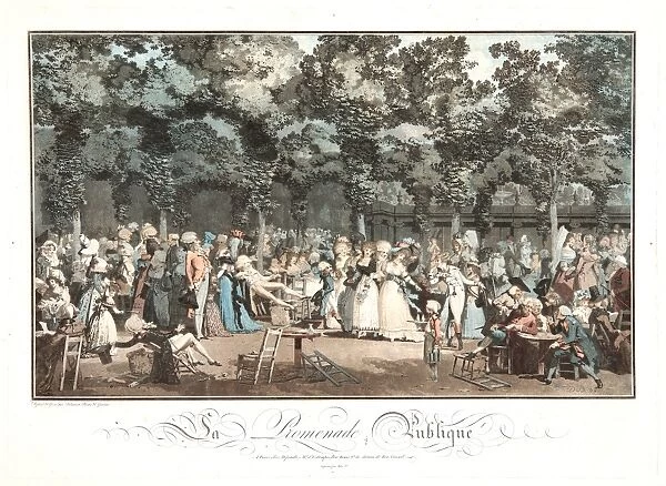 Philibert Louis Debucourt (French, 1755 - 1832). Public Promenade (La Promenade Publique)