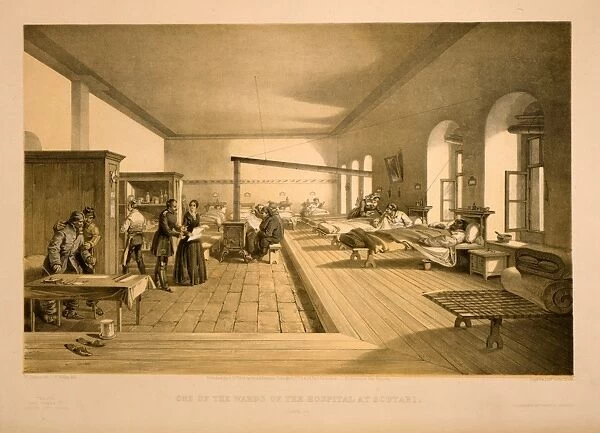 One of the wards of the hospital at Scutari  /  W. Simpson del. ;E. Walker lith. ;Day & Son