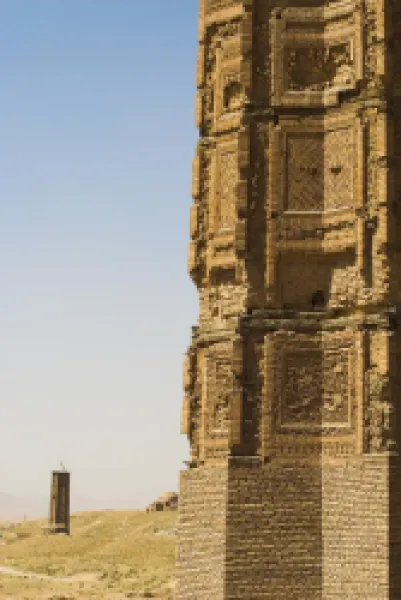 Buy Two early 12th century minarets built by Sultan Mas'ud 111 and Bahram Shah that served as models for the Minaret of Jam, Ghazni, Afghanistan,