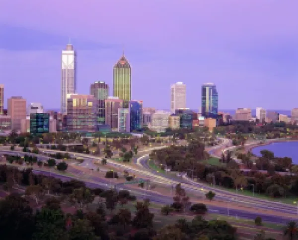 Buy The city skyline from Kings Park, Perth, Western Australia, Australia