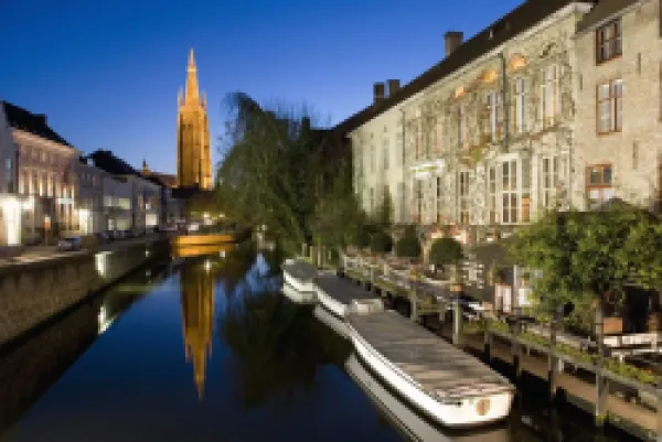 Buy Canal in the evening and Church of our Lady