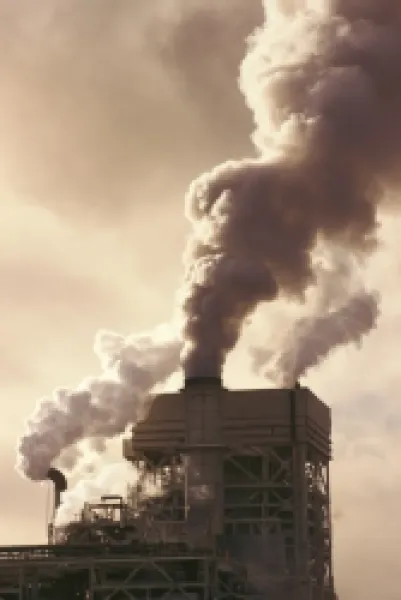 Buy Smoke billowing from a pulp and paper mill at Jari in Amazonas