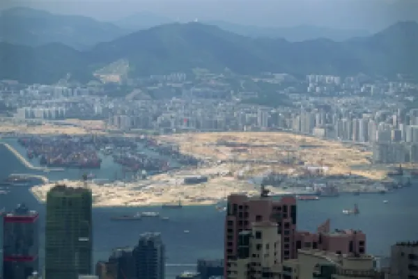 Buy Construction site on reclaimed land in Kowloon in Victoria Harbour