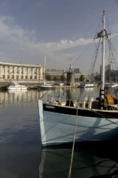 Buy Early morning view of the harbour