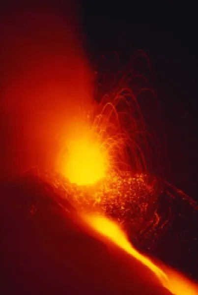 Buy Eruption and lava flow from the Monti Calcarazzi fissure
