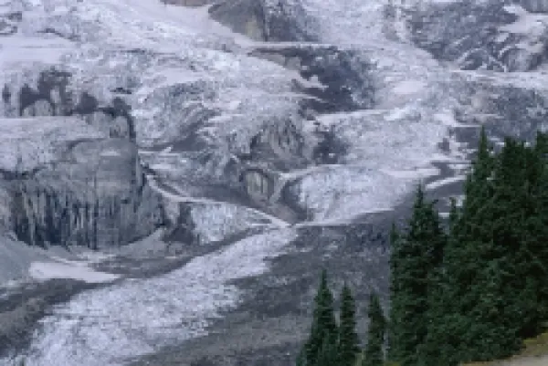 Buy The Nisqually Glacier that flows from the peak of 4394m