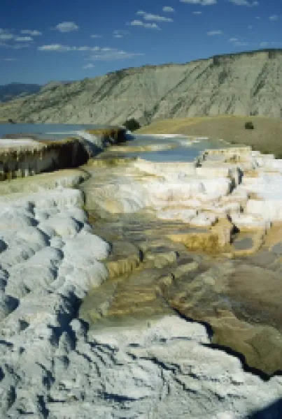 Buy Limestone terraces formed by volcanic water depositing