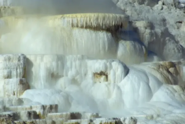 Buy Close-up of the limestone terraces formed by volcanic